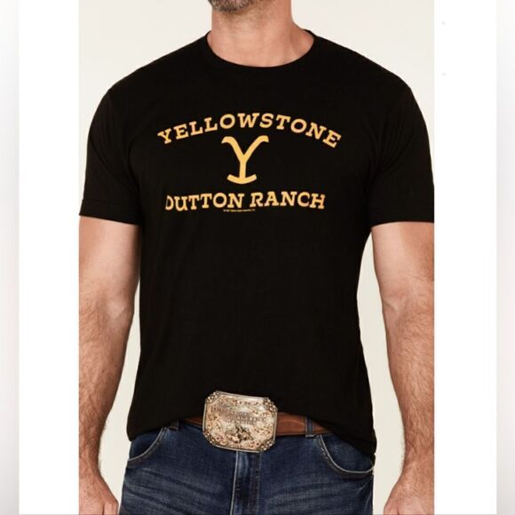 Yellowstone Men's Cotton Dutton Ranch Logo Short Sleeve T-Shirts 2-Pack Size XS - Picture 4 of 10